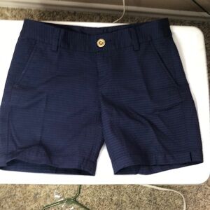 Lilly Pulitzer Blue Bermuda Shorts Classic Cotton Twill